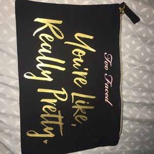Too Faced: Makeup Bag With Mean Girls Quote